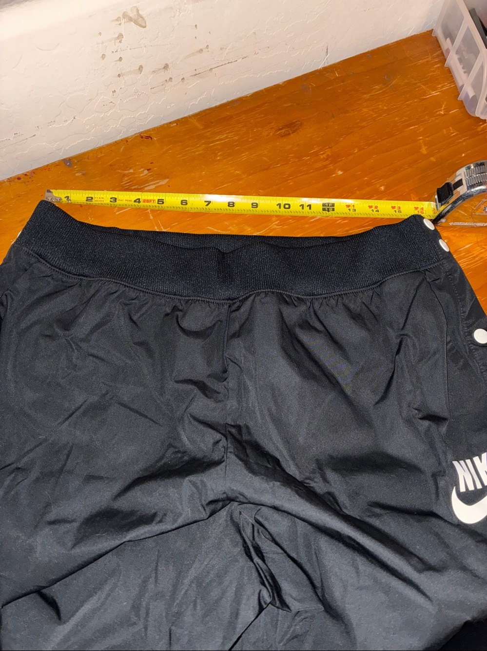 Nike Black Snap-Side Joggers with White Logo - Picture 9 of 9